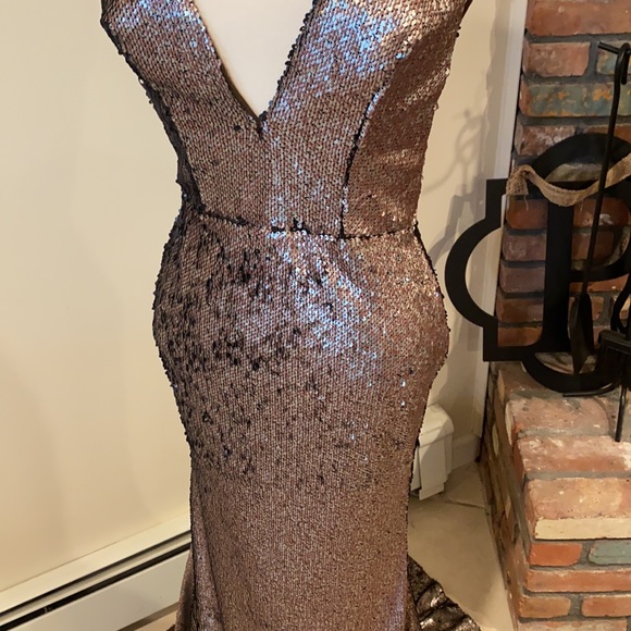 Gorgeous Sequined Gown in great condition. Love the sparkles - Picture 8 of 16